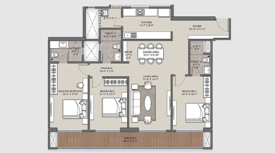 Antariksh-Alpha-Floor-Plan-3 BHK-Type-C